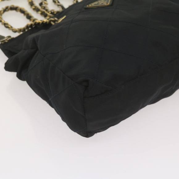 PRADA Quilted Chain Shoulder Bag Nylon Navy Auth ar11409 - Picture 16 of 16